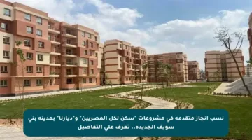 نسب إنجاز متقدمة في مشروعات “سكن لكل المصريين” و”ديارنا” بمدينة بني سويف الجديدة.. تعرف على التفاصيل